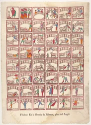 Achtundvierzig Vignetten von Stierkampfmanövern und Szenen aus der Arena, ca. 1800-1850