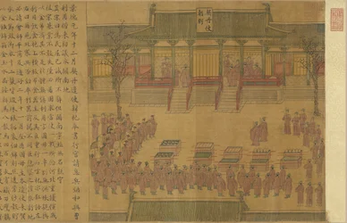 Vier Ereignisse der Jingde-Herrschaft: Khitan-Gesandte besuchen den Hof, ca. 1000