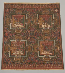 Vier Mandalas des Guhyasamaja-Zyklus, 16. Jahrhundert