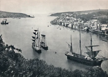 Fowey - Eingang zum Hafen, 1895