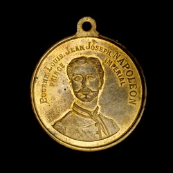 Französische Medaille mit Prinz Imperial Eugene Louis Jean Joseph Napoleon