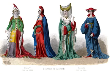 Französisches Kostüm: Karl V., Karl VI., 1882