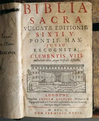 Frontispiz der Heiligen Bibel von Sixtus V (1520-1590)