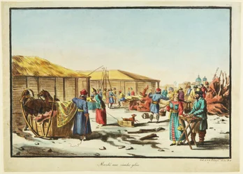 Gefrorener Fleischmarkt, um 1814
