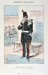 Garde Nationale alte Uniform, Belagerung von Paris, Deutsch-Französischer Krieg, 1870-1871