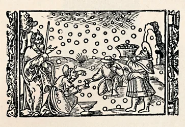 Sammeln von Manna, 1539