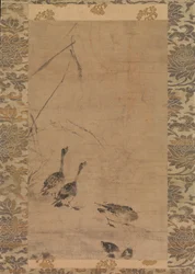 Gänse und Schilf, spätes 14. Jahrhundert