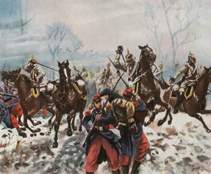 Deutsche Kürassiere bei Poupry, 2. Dezember 1870, 1936