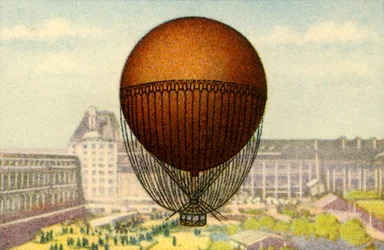 Giffards Ballon auf der Pariser Weltausstellung, 1878, 1932