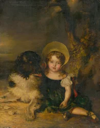 Mädchen mit Hund