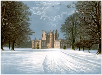 Glamis Castle, Angus, Schottland, Heimat des Earl of Strathmore, ca. 1880