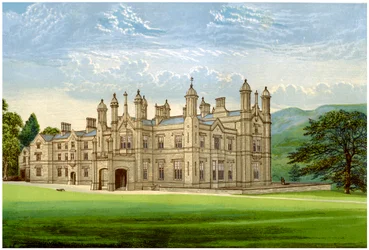 Glanusk Park, Brecknockshire, Wales, Heimat von Baronet Bailey, ca. 1880