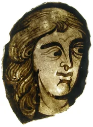 Glasfragment, Französisch, 13.-14. Jahrhundert