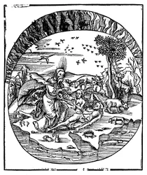 Gott erschafft Eva aus Adams Rippe, 1508