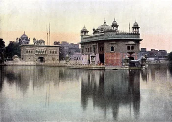 Goldener Tempel, Amritsar, Punjab, Indien, ca. 1890