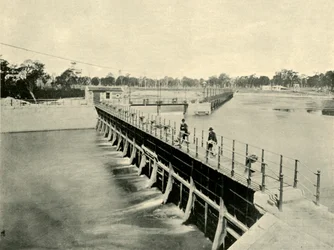 Goulburn Weir, Wahring, 1901