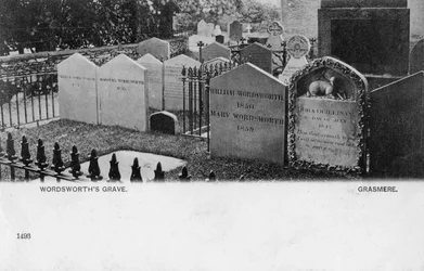 Grab des Dichters William Wordsworth, Grasmere, Westmorland, 20. Jahrhundert