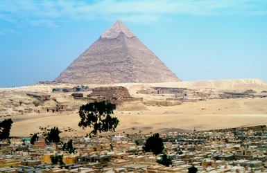 Große Pyramide von Cheops in Gizeh, Ägypten, 4. Dynastie, Altes Reich