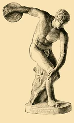 Griechischer Athlet wirft den Diskus, 1890