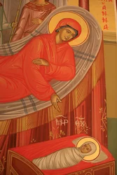 Griechisch-orthodoxe Ikone: Geburt Marias