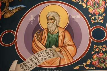 Griechisch-orthodoxe Ikone, die den Heiligen Sophonias darstellt, Thessaloniki, Griechenland