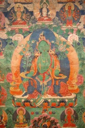 Grüne Tara Thangka, Budapest, Ungarn
