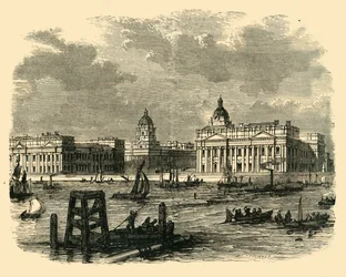 Greenwich Hospital, vom Fluss aus, ca. 1878