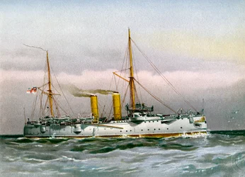 HMS Magicienne, Royal Navy 2. Klasse Kreuzer, um 1890-1893