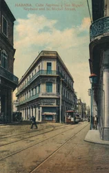 Habana. Calle Neptuno y San Miguel. Neptuno und St. Michel Straße, 1916