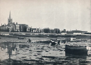 Harwich - Der Strand bei Ebbe, 1895