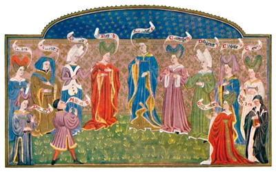 Kopfbedeckungen im fünfzehnten Jahrhundert MS. Roy. 15 E. v., 15. Jahrhundert, 1903