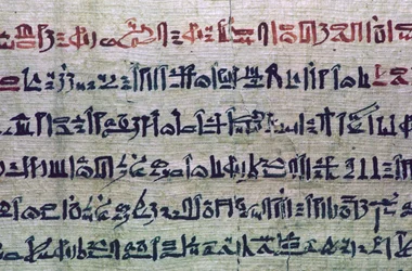 Hieratische ägyptische Schrift aus dem Totenbuch
