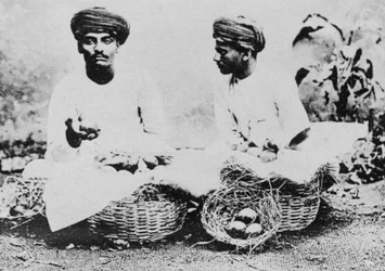 Hindu-Fruchtverkäufer, Indien, 20. Jahrhundert