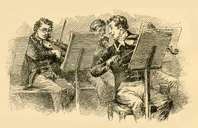 Sein geschicktes Spiel erregte die Aufmerksamkeit des Anführers, 1907.