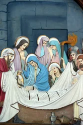 Ho Chi Minh Stadt. St. Philipp Kirche (Huyen Sy Kirche). Beerdigung Jesu. Ho Chi Minh Stadt. Vietnam