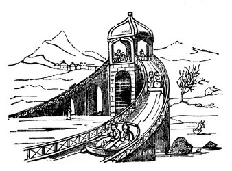 Eisberg, künstliche Schlittenbahn, Russland, 1836