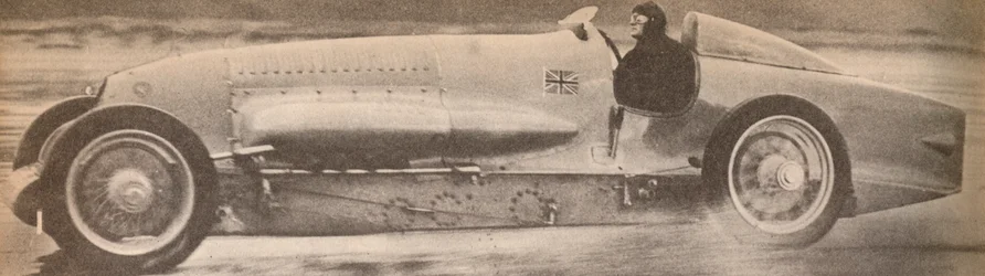 Im Januar 1927 brach Major Malcolm Campbell in seinem berühmten Bluebird den Weltrekord für Landgeschwindigkeit
