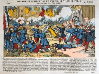 Brand und Zerstörung des Hôtel de Ville, Paris, 24. Mai 1871