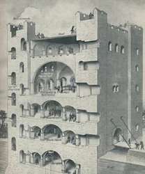 Im Donjon einer normannischen Burg, ca. 1934