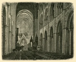 Innenraum der Kathedrale von Chichester, Blick nach Osten, 1898