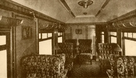 Innenraum des Pullman-Wagens, Marjorie, Southern Railway, 1930