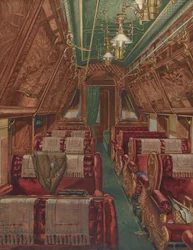 Innenraum eines Pullman-Wagens