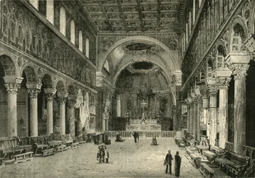 Innenraum von San Apollinare Nuovo, Ravenna, 1890