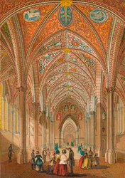 Innenraum der Temple Church, um 1845, 1864