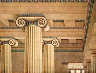 Ionische Halle auf der Akropolis in Athen, Griechenland, 1928