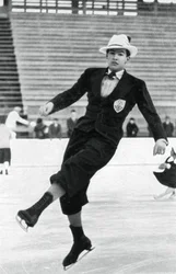 Jack Dunn, britischer Eiskunstläufer, Winterolympiade, Garmisch-Partenkirchen, Deutschland, 1936