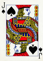 Bube der Pik aus einem Kartenspiel von Goodall & Son Ltd., um 1940