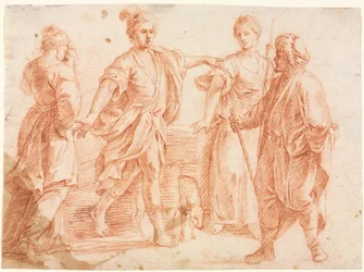 Jakob und Laban mit Rachel und Lea, 1600er