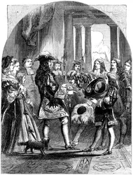 Jakob II. verabschiedet sich von Ludwig XIV. von Frankreich, 1689