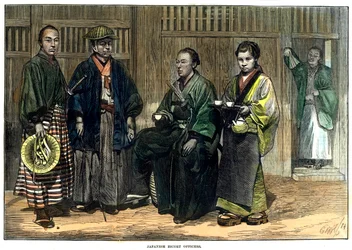 Japanische Eskorteoffiziere, 1874